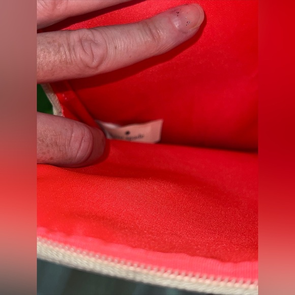 Kate Spade EAT CAKE FOR BREAKFAST  Pink Red Canvas Laptop Bag - Picture 7 of 12